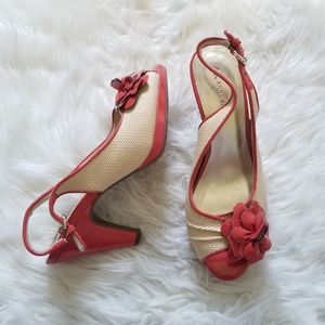 Anne Klein Erie Peep Toe Slingback Classic Pumps